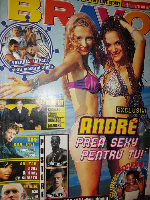 Revista Bravo cu trupa Andre Andreea Balan si Andreea Antonescu plaja
