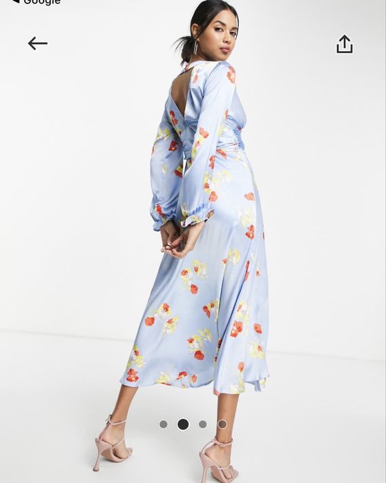 Дълга рокля от сатен на Asos design