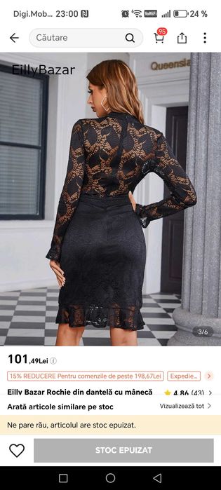 Rochie eleganta dantela si rochie bandage.
