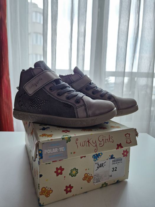 Ghete pt copii, gri, 32, polar-tex, Funky Girls