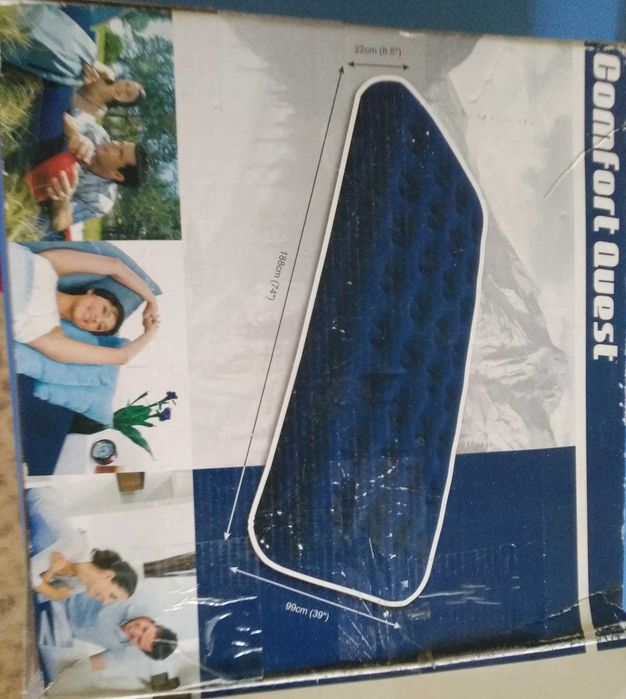 Надувная кровать (покрытая флоком)