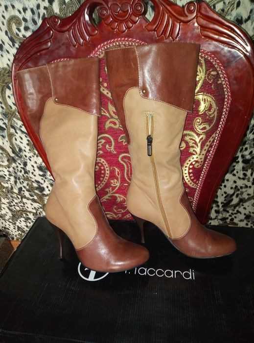 Сапоги  кожа женские