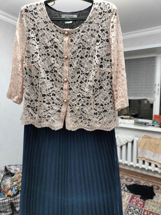 Платье 52 размер, комбинированное