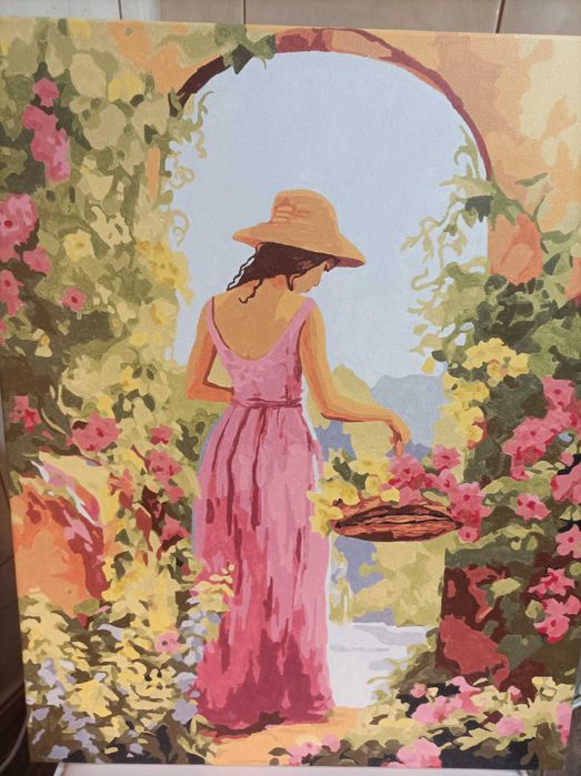 Tablouri pictate pe panza cu Acrylic