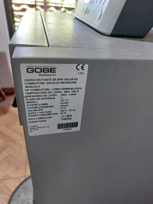 Cazan fontă GOBE, 7 elemenți,  49 kw + accesorii