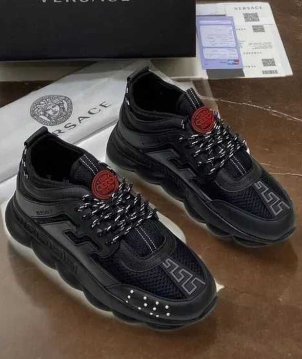 Adidasi Versace Chain Reaction Negru Marimi 36-44 Unisex