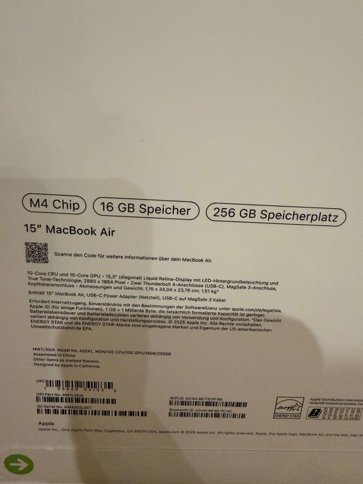 MacBook Air 15 inch