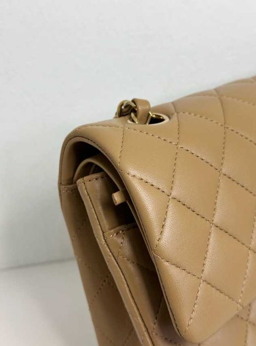 Geantă Chanel din Piele Bej, Poseta Chanel din Piele Crem