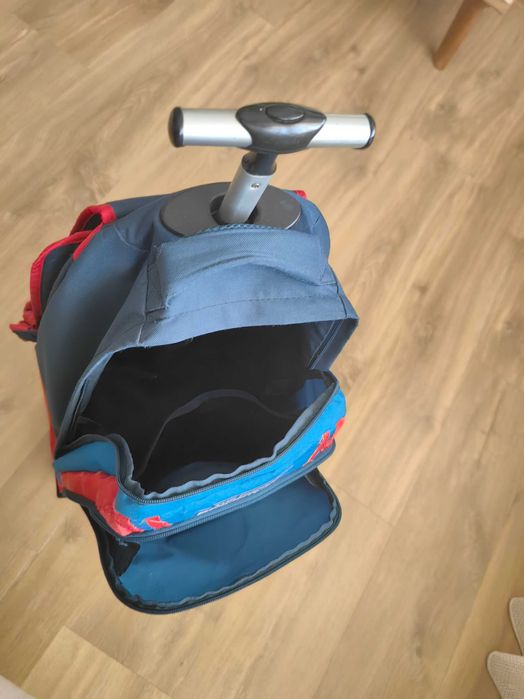 Ghiozdan pe roți - tip troler - Spider-Man, cu mâner telescopic