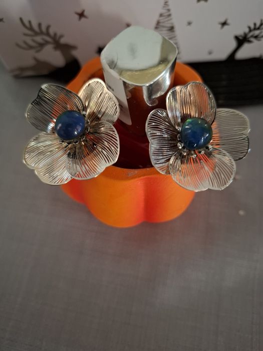 Cercei alexandrit Hong Kong placați cu argint 3 cm foarte usori