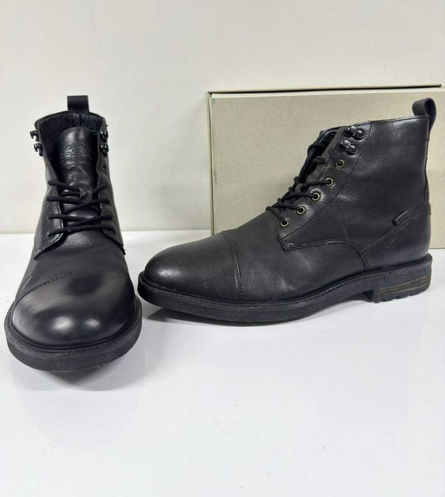 LEVI'S Emerson Black Leather Boots (Много Запазени) - Размер 44 (28.5 см стелка)