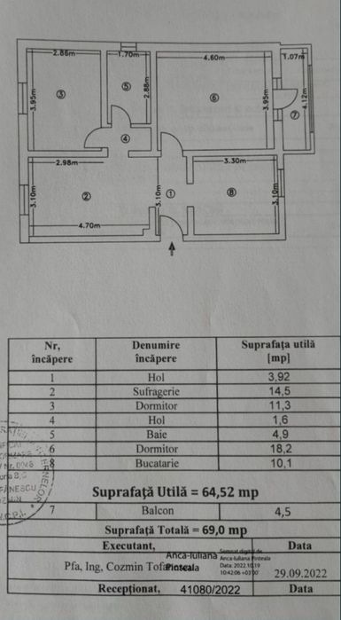 Vând apartament 3 camere cartier Obor + garaj