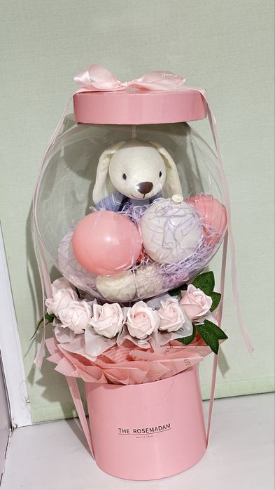 Мыльные розы с бобо шар