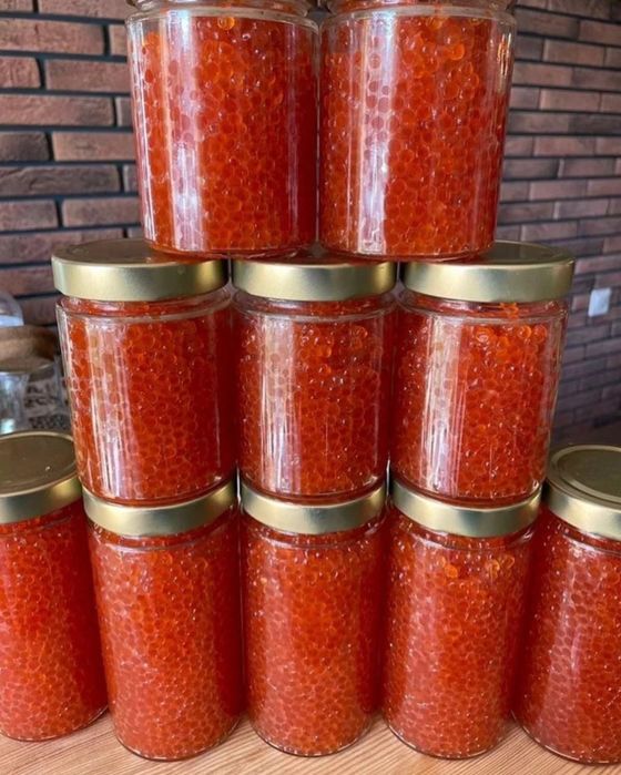 Красная икра,икра кижуча,икра горбуши