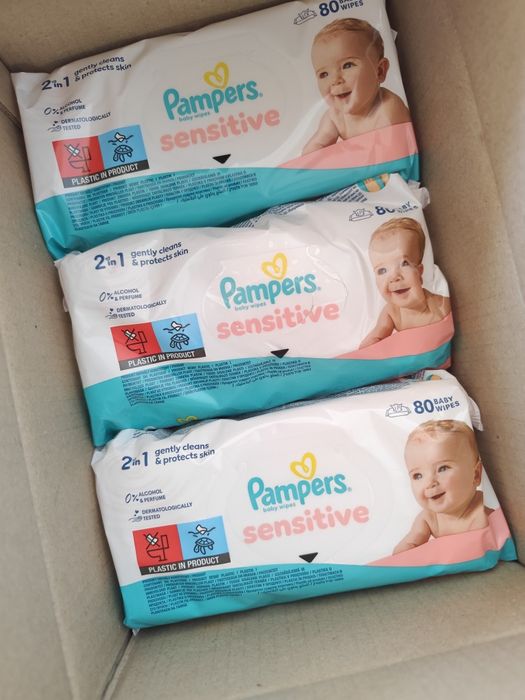 Мокри бебешки кърпички Pampers Sensitive