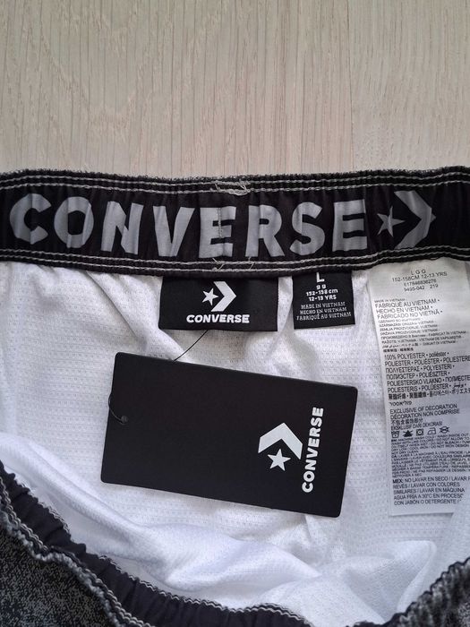 Детски сиви къси панталонки CONVERSE, сини и шарени, размер за 8-12г. дете