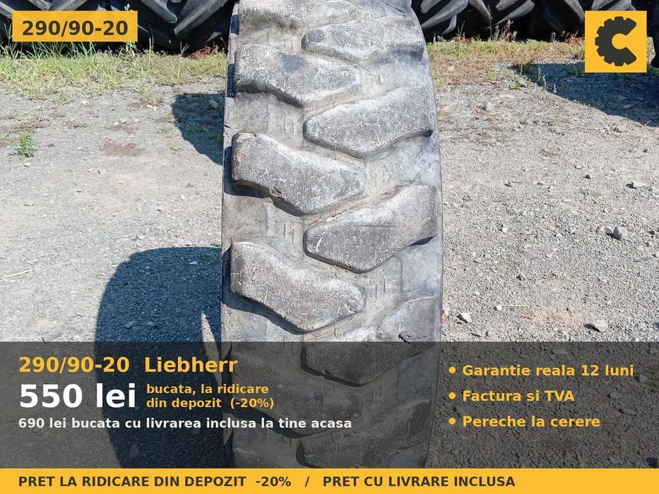 Anvelope Cauciucuri 290/90-20 290/90 20 2909020 Liebherr Buldo Miniincarcator si Industrial Utilaje Agricole SH Second Hand SECOND HAND Garantie 1 An