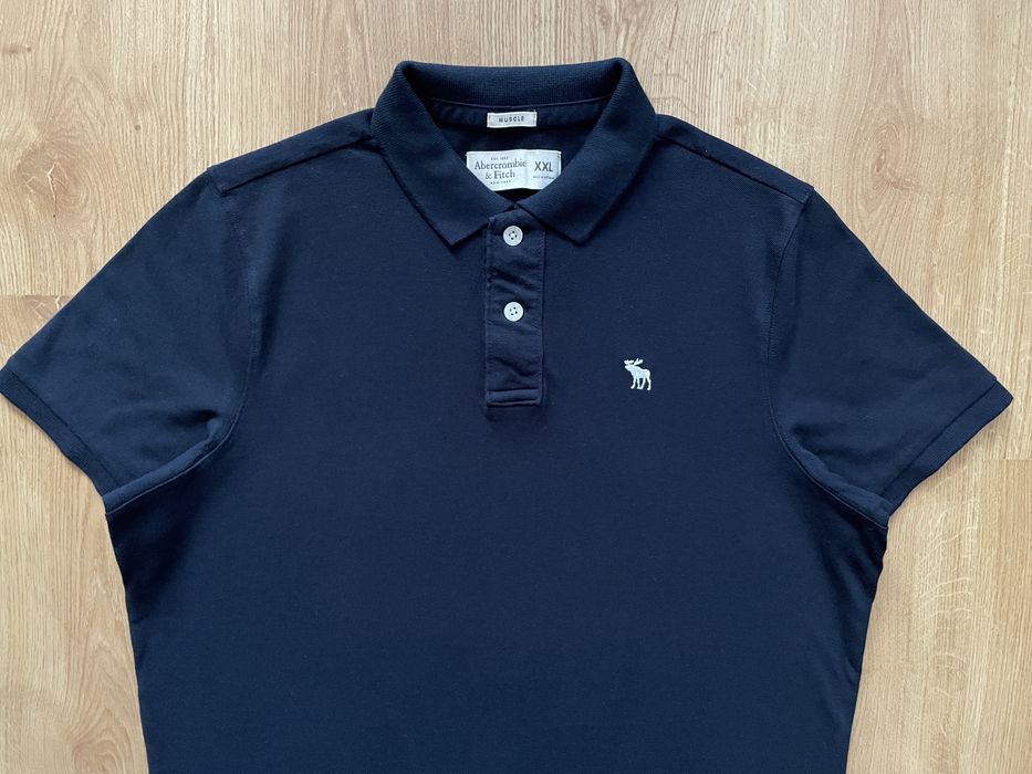 Abercrombie & Fitch Navy Polo Tshirt Slim Fit XL