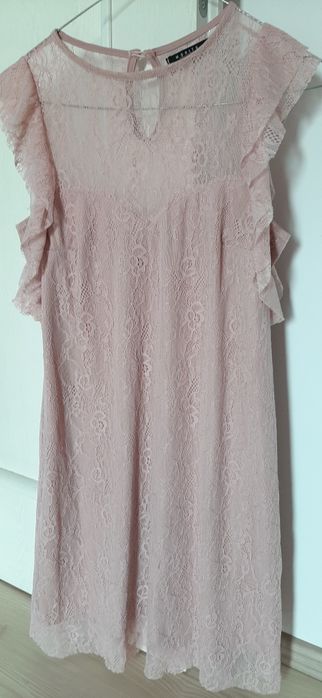 Rochie dantela roz prafuit S