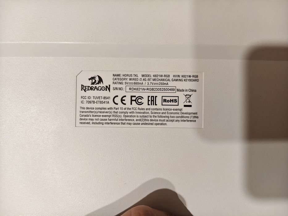 Tastatura mecanica low profile Redragon horus k621 tkl wireless
