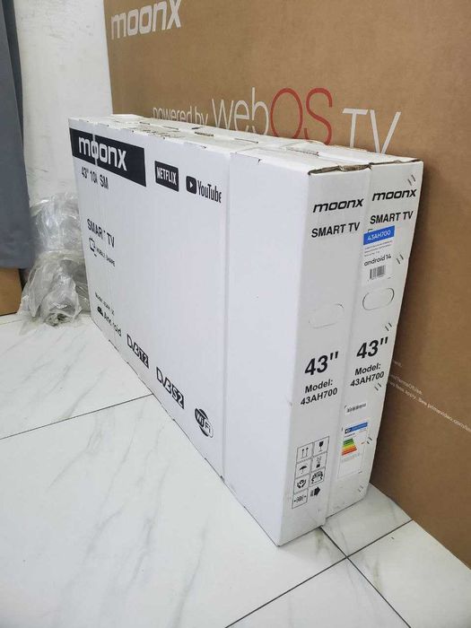 Телевизор moonx 43 Smart TV 4k LED 60Hz (2025 NEW) доставка бесплатно