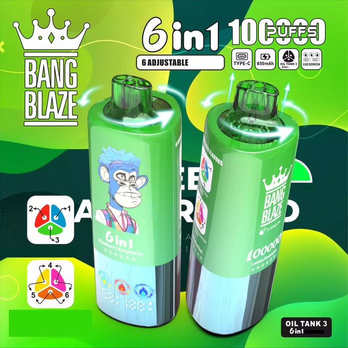 VAPE 100.000 puffs, 6 in 1