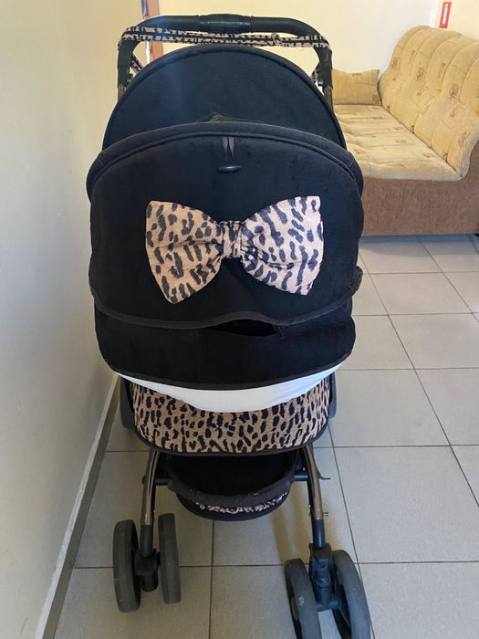 Бебешка количка Mothercare черно с леопардово