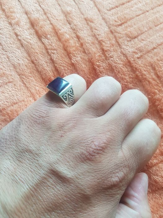 Inel ghiul vintage argint 835 piatra ametist ,18.6 mm,stare perfectă