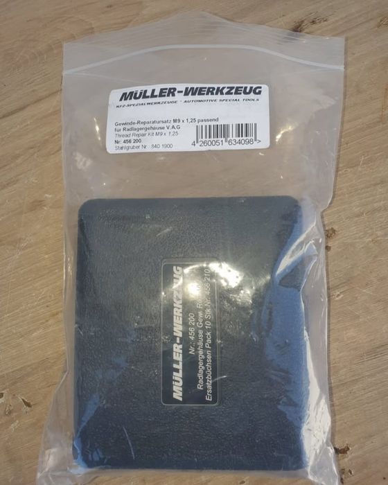 Set de reparare filet știfturi ghidaje etrier frână grup VAG
 Muller-Werkzeug Germania