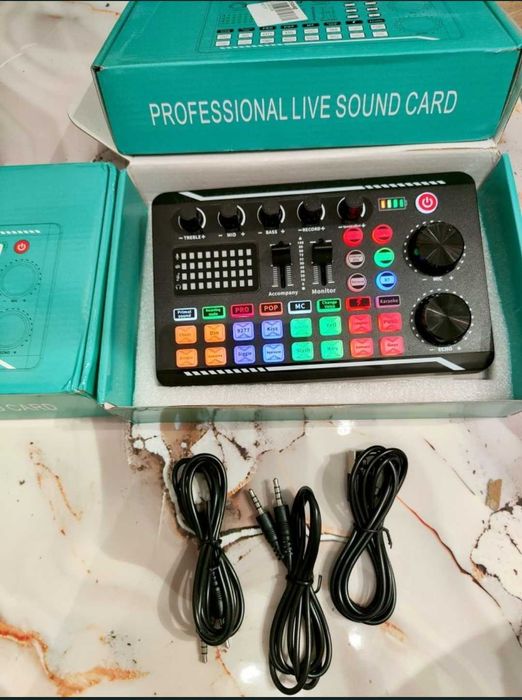 Placa de sunet externa cu efecte de sunet și Bluetooth Receiver/ ideala TikTok Podcast Live sau Karaoke