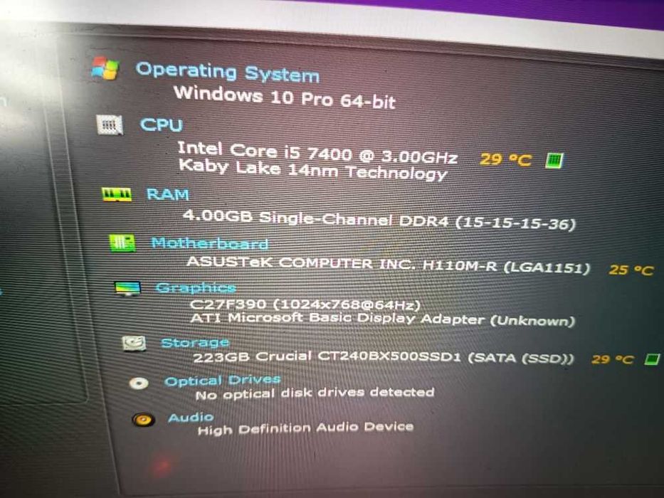 Kit pc i5 cu 4gb ddr4