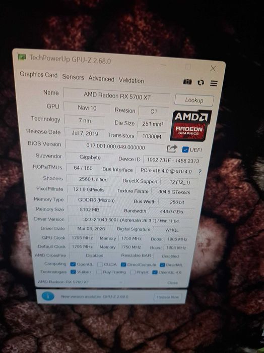 Видео карта AMD Radeon RX 5700 XT