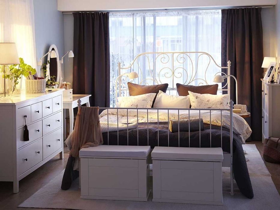 Двойно легло IKEA LEIRVIK + подматрачни рамки + матрак