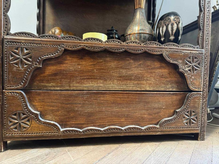 Mobilier neoromanesc, din lemn masiv, sec. XIX, set complet