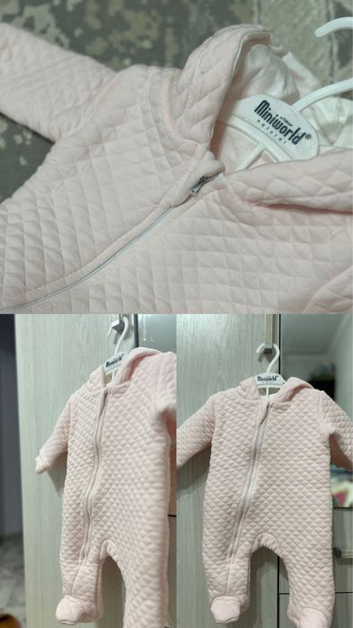 Комбинезон для девочки с капюшоном