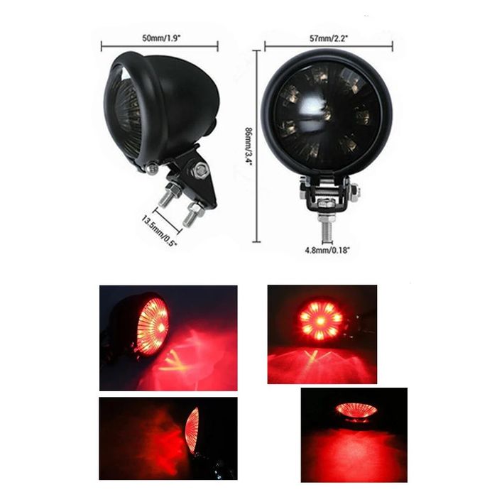 Stop Spate Moto Cafe Racer Chopper Bobber Cruiser LED 12v A964