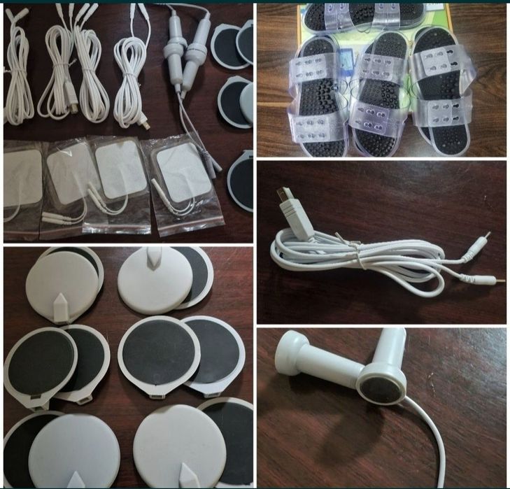 Зинда, электрофорез аппаратини ку́шимча насадкалари ва тапочкаси .