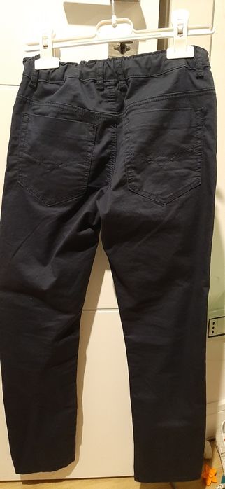 Complet cămașa  pantalon albastru bumbac 9 10 ani