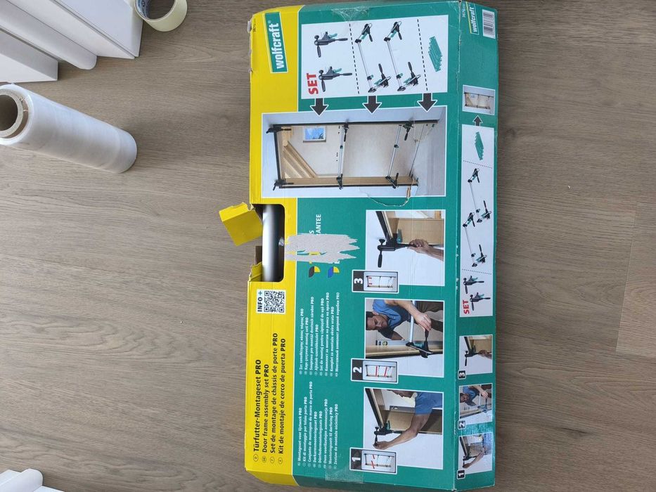 Dispozitiv fixare captuseala/toc usa, Wolfcraft 3676000, 8 piese