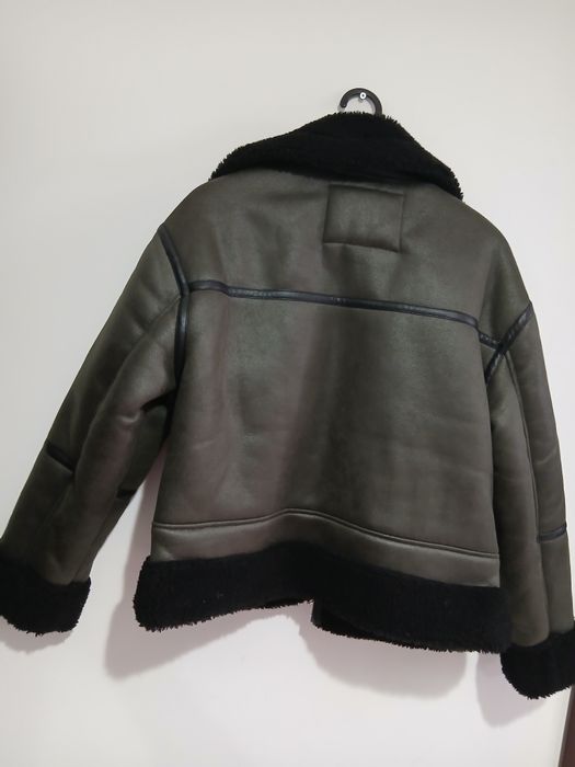 Cojocel dama piele ecologica imblanit interior marimea M-L sau 40-42