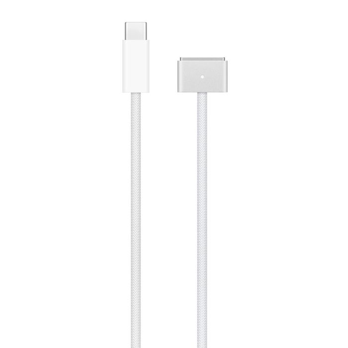 Кабель USB-C for MacBook MagSafe 3. Серебристый. 2м