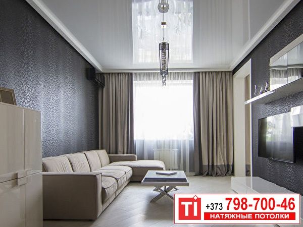 Установка натяжных потолков.