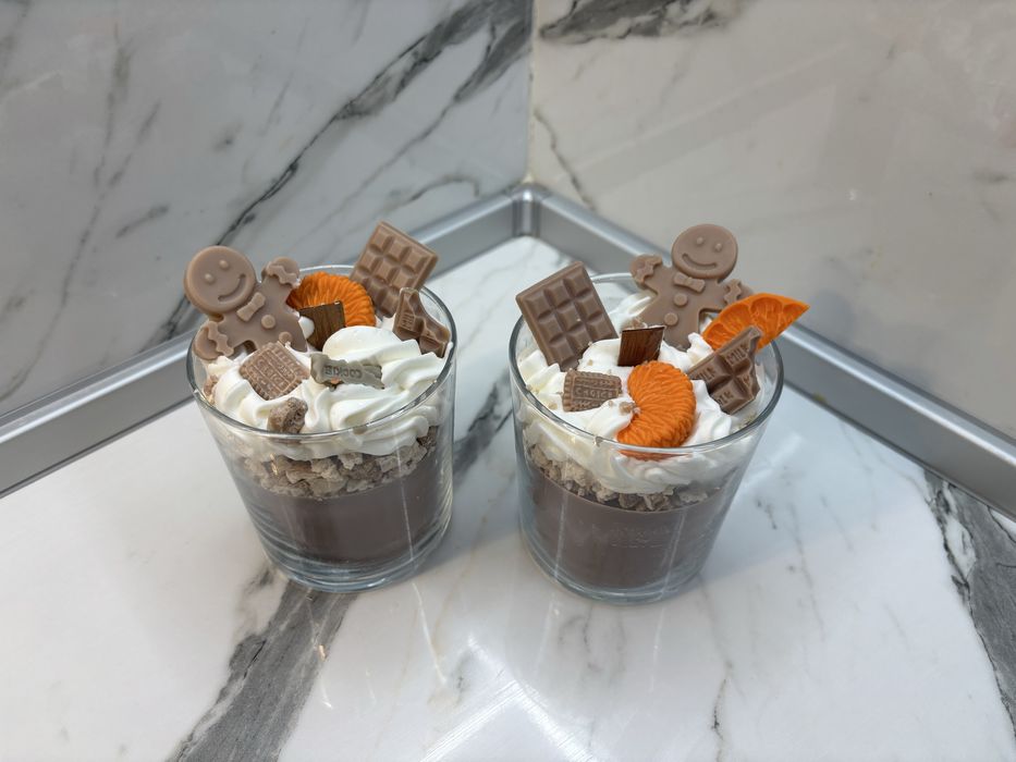 Коледни подаръци - свещи в чашка