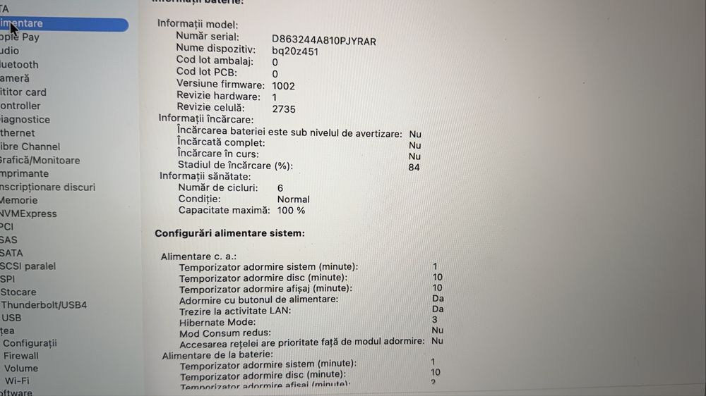 MacBook Air 13, 100% sanatate baterie