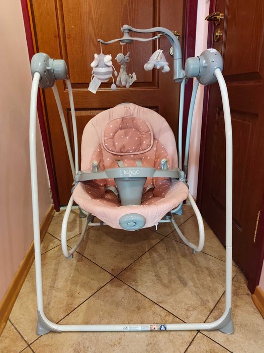 LORELLI Classic Електрическа люлка-шезлонг 2в1 TANGO PEACH BEIGE STARS