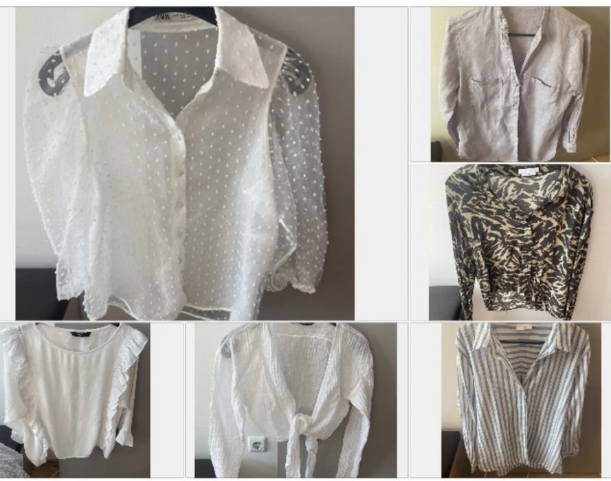 6 дамски ризи Zara, Reserved и др. за 30лв