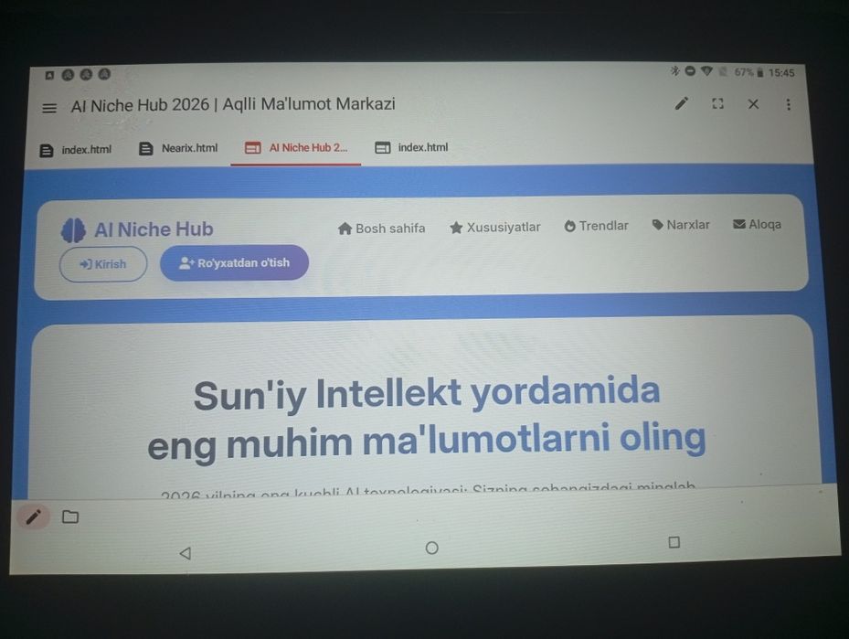 NEARIX-tayyor Al sayt sotiladi.