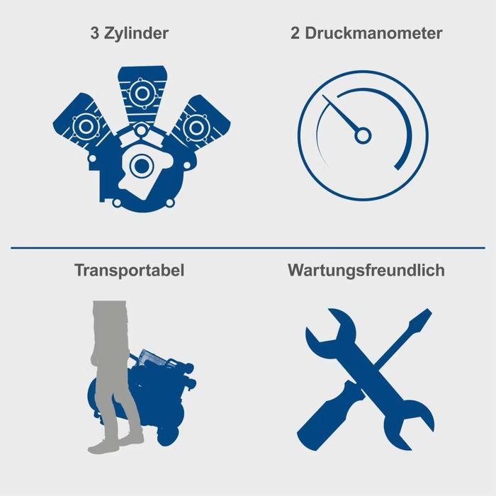 Compresor aer 100L 3 cilindri scheppach