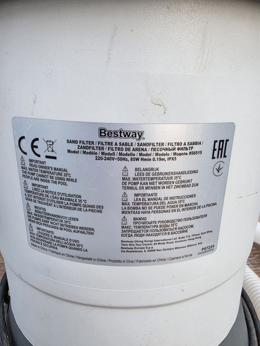 Песочный фильт для бассейна Bestway