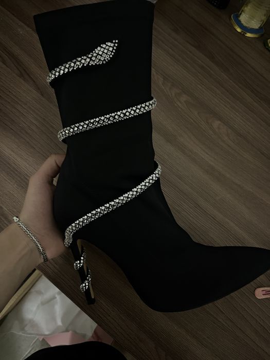 Чёрные ботильоны